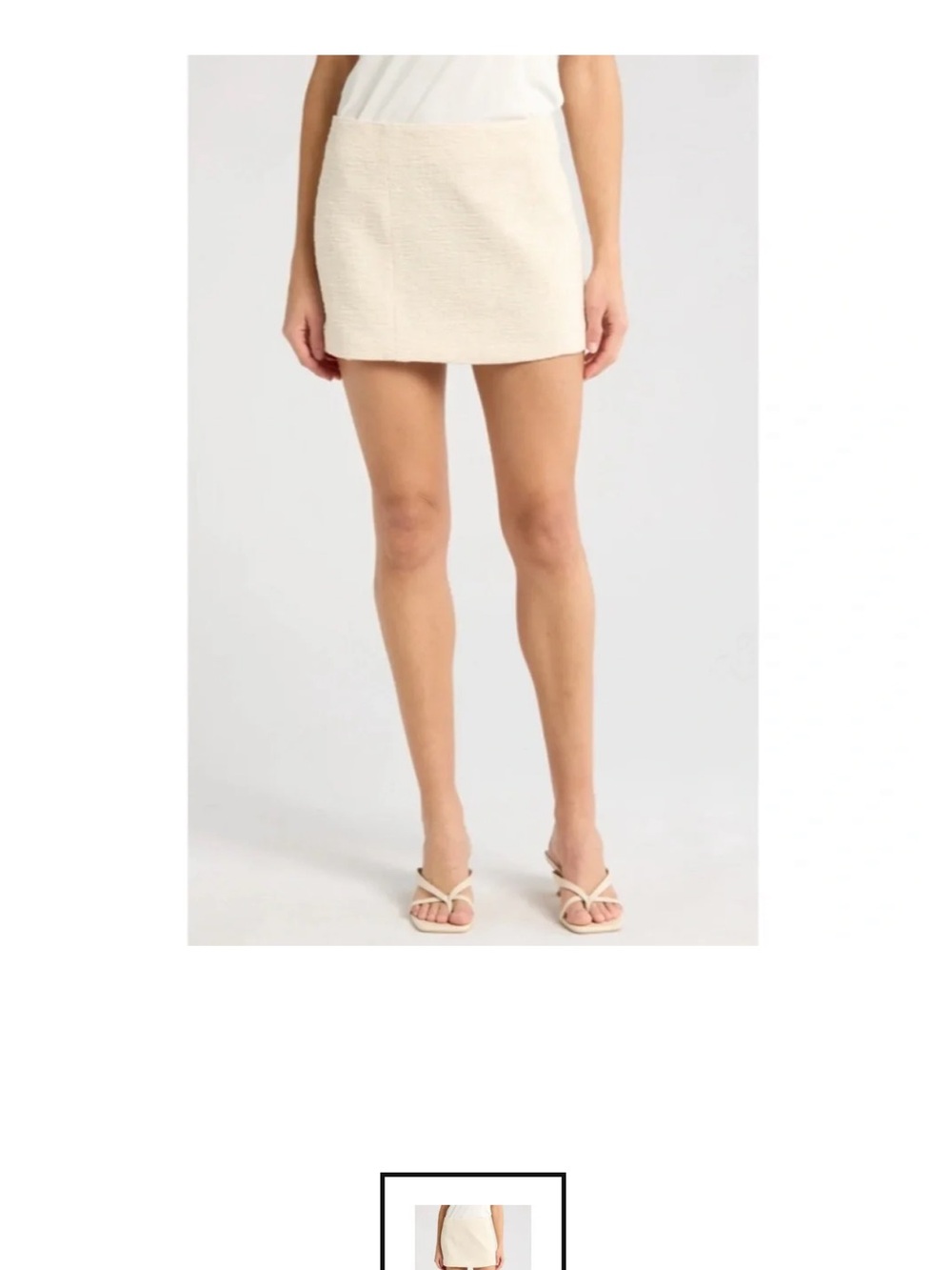 rag & bone Cream Italian Tweed Textured Vest and Mini Skirt Set - Picture 7 of 8